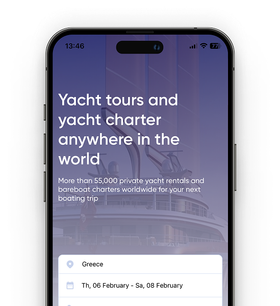 Банер програми для бронювання яхт