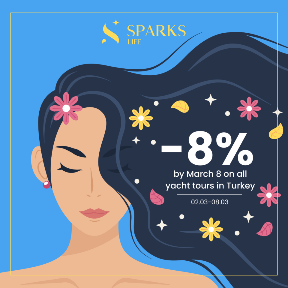 Зображення для статті: Путешествие на яхте со скидкой — 8% к празднику 8 Марта
